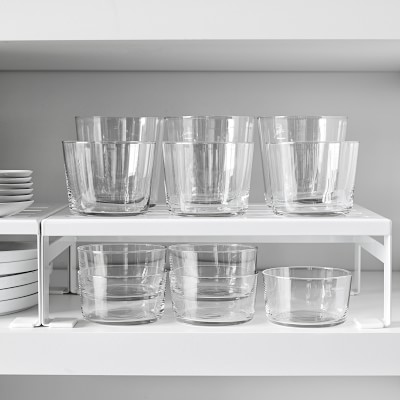 Hold Everything White Powder Coat Metal Shelf Riser Set