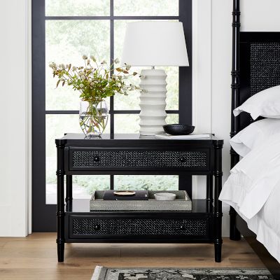 Cane 2-Drawer Nightstand (36