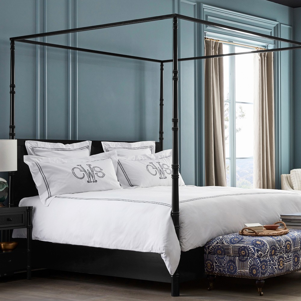 Chambers® Italian Hotel Embroidered Duvet Cover & Shams with Oversized Monogram