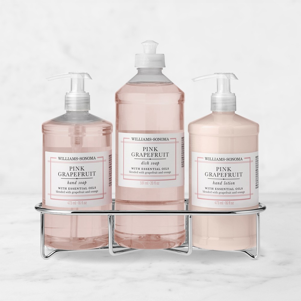Williams Sonoma Pink Grapefruit Hand Soap, Dish Soap & Lotion 4-Piece Kitchen Set