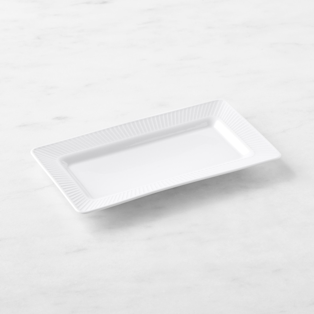 Pillivuyt Plisse Porcelain Rectangluar Hors d'Oeuvres Trays