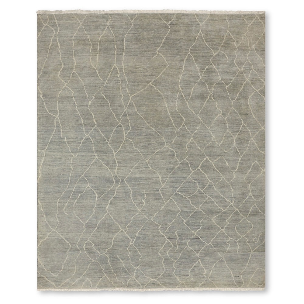 Mountain Fog Hand-Knotted Rug, Grey
