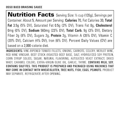 Williams Sonoma Braising Sauce, Osso Buco
