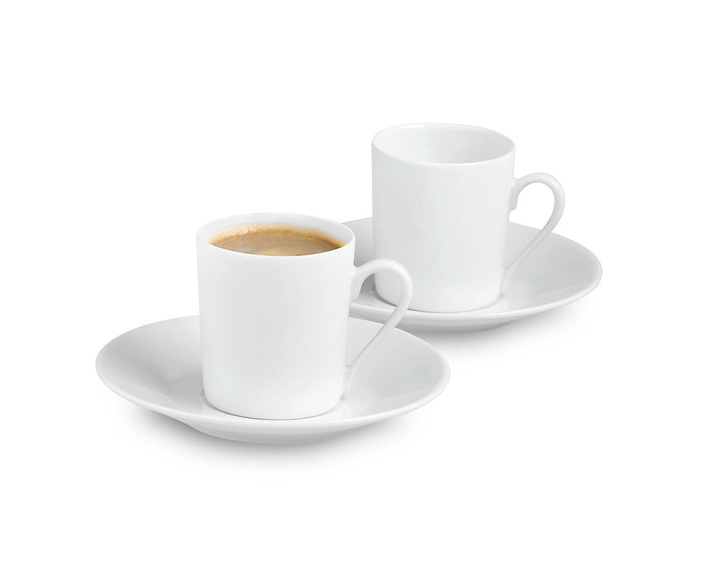 Apilco Tuilleries Porcelain Espresso Cups & Saucers
