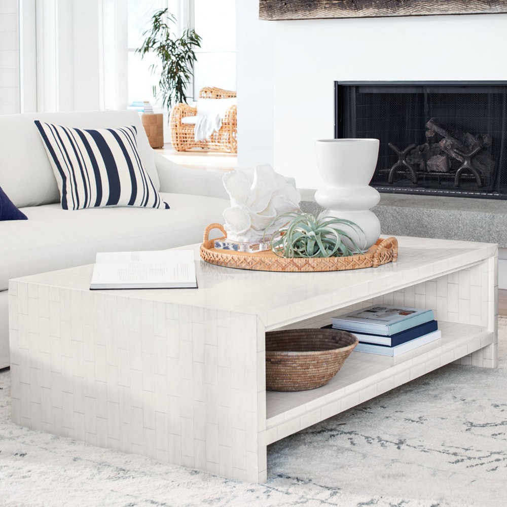 Faux Bone Rectangular Coffee Table (56