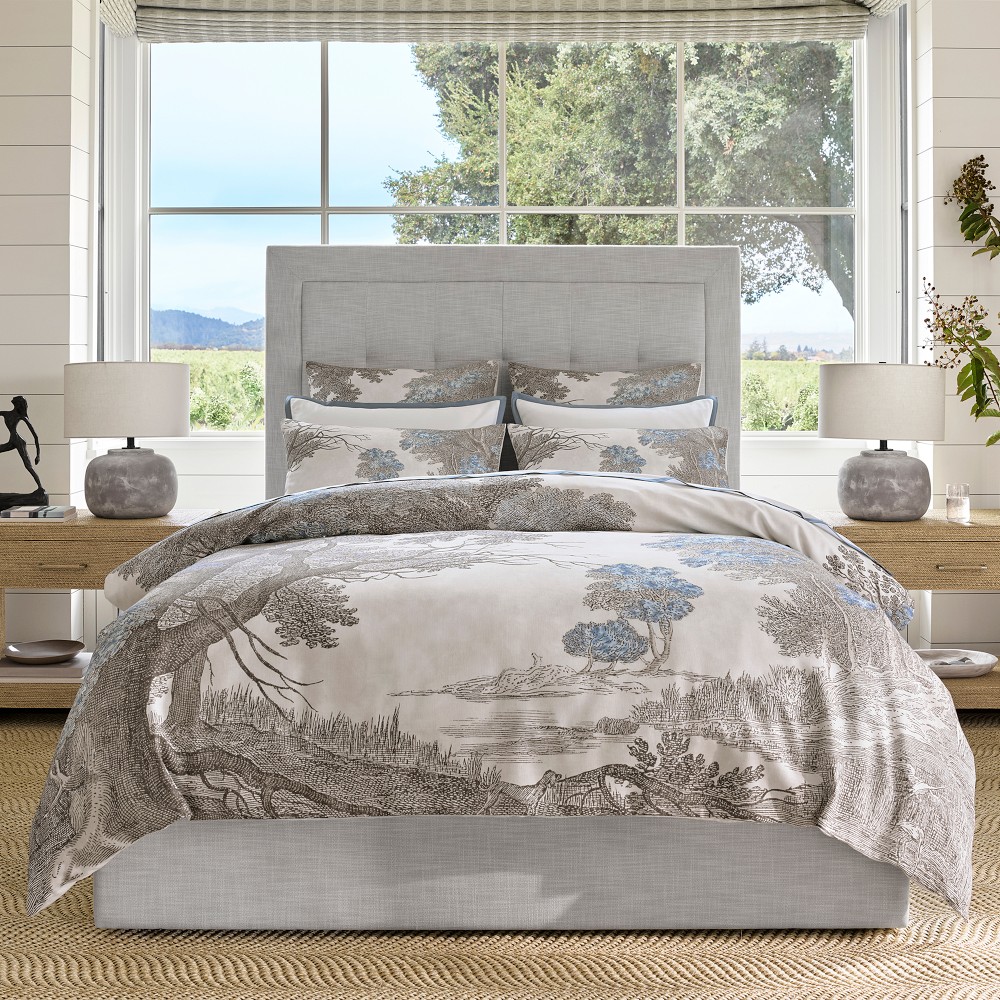 Irving Box-Tufted Upholstered Storage Bed & Headboard