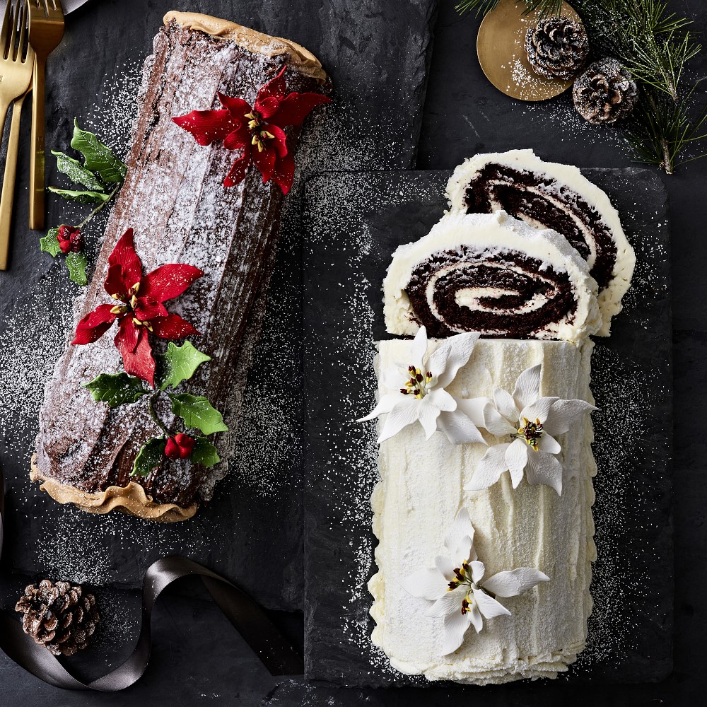 Winter Wonderland Buche De Noel Cake, Serves 15-20