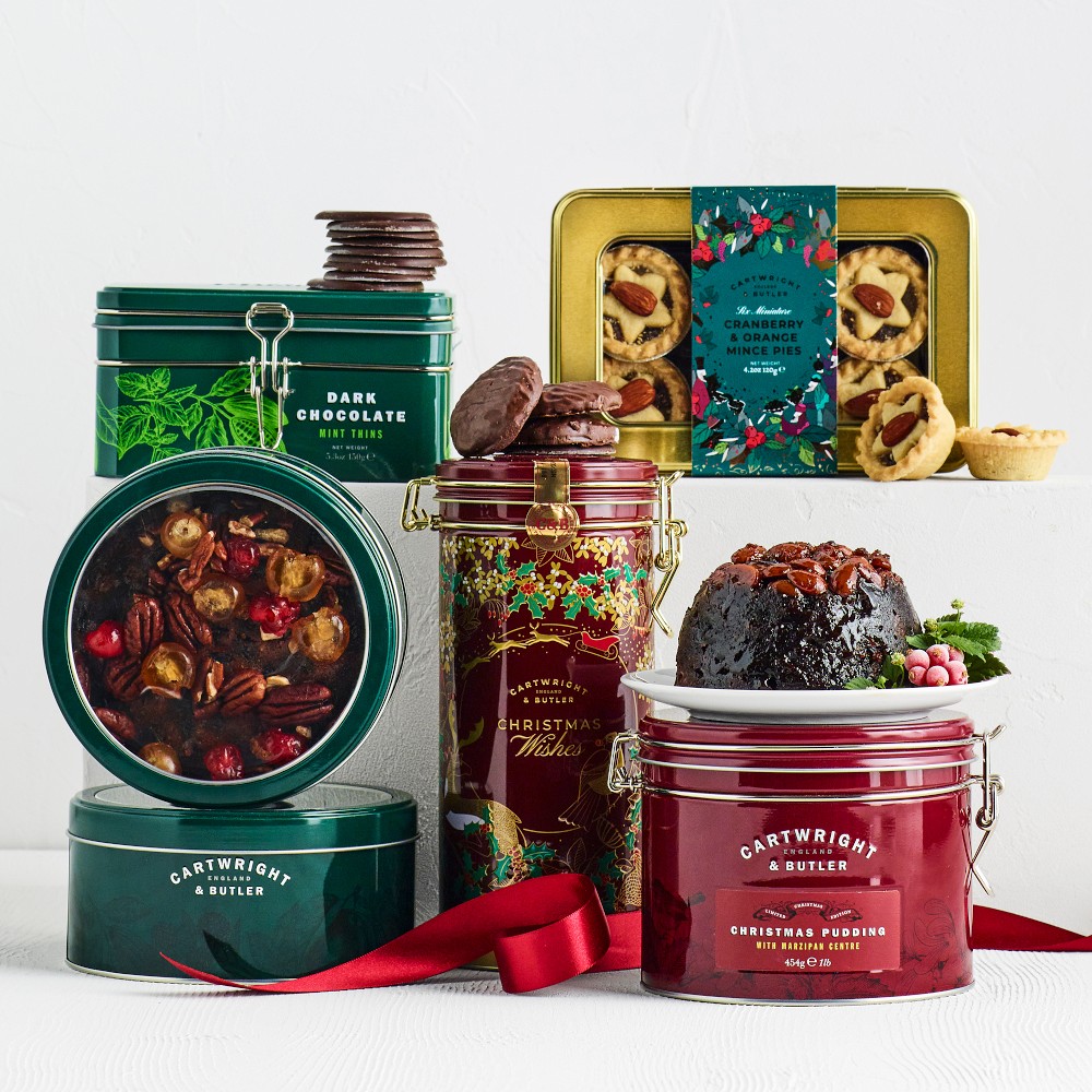 Cartwright & Butler Cranberry Orange Mini Mince Pies in Window Tin