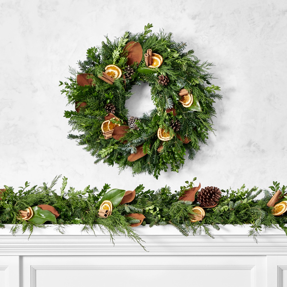 Orange Spice Live Wreath & Garland