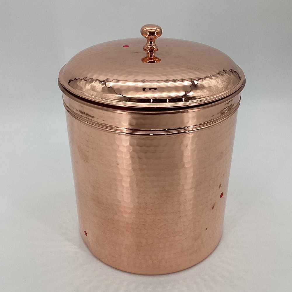 OPEN BOX: Hammered Copper Canister, Large