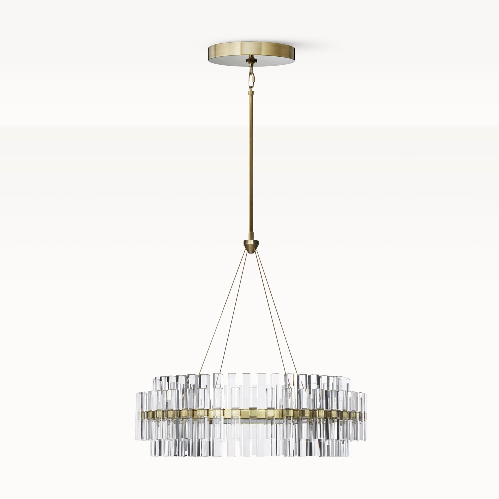 Phoebe Round LED Crystal Chandelier, 30