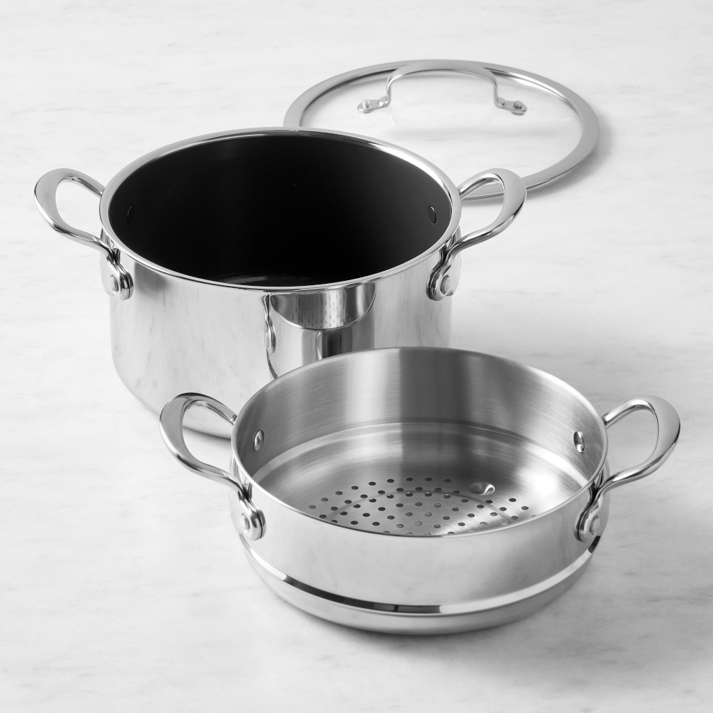 GreenPan™ Premiere Max Stainless-Steel Ceramic Nonstick Steamer Multipot, 6-Qt.