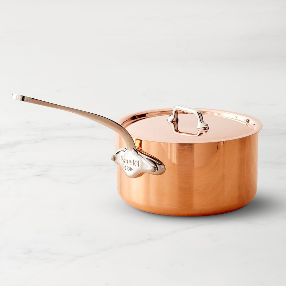 Mauviel Tri-Ply M'3S Copper Saucepan with Stainless-Steel Handles