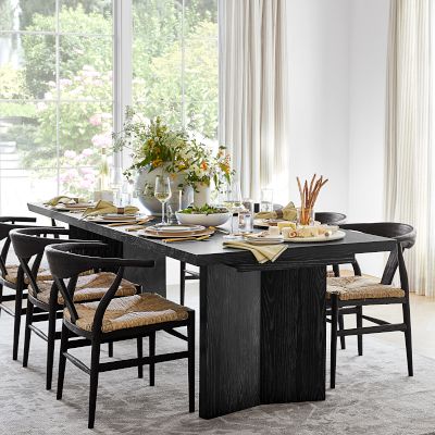 Knife Edge Extendable Rectangular Dining Table (72