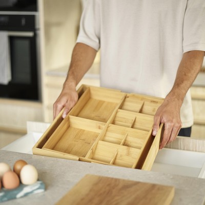 Joseph Joseph DrawerStore™ Bamboo Expanding Cutlery, Utensil & Gadgets Organizer