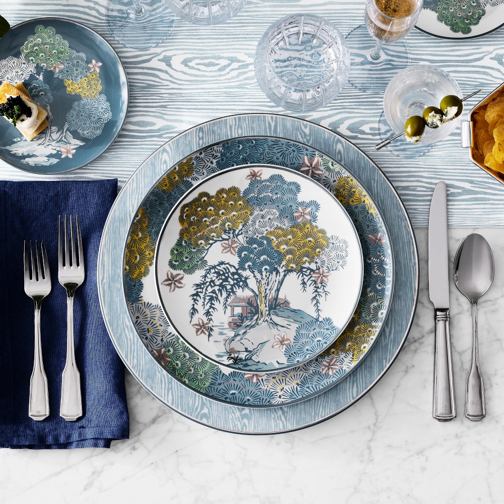 Scalamandré x Williams Sonoma Sea of Trees Salad Plates, Set of 4