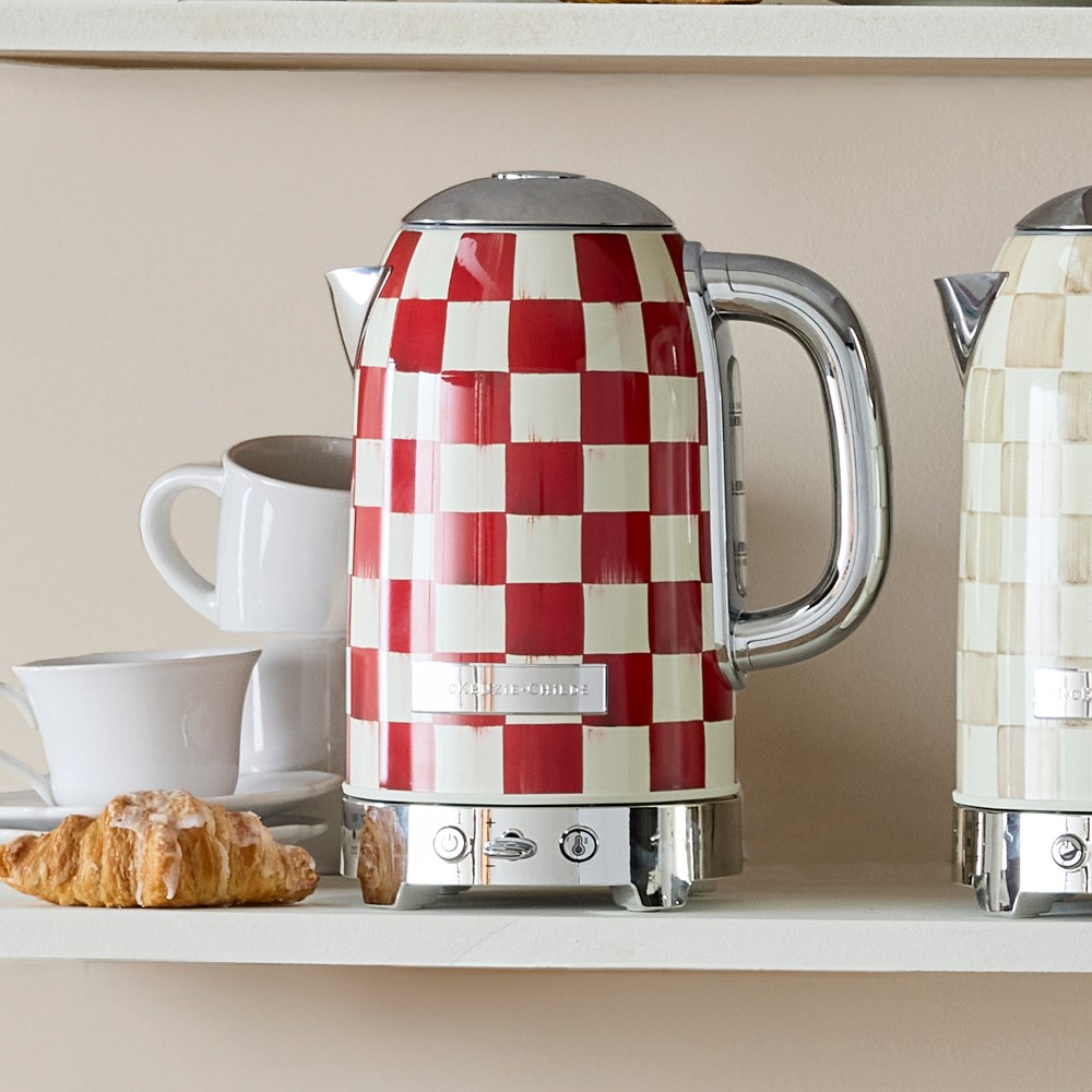 MacKenzie-Childs Cherry Check Electric Kettle