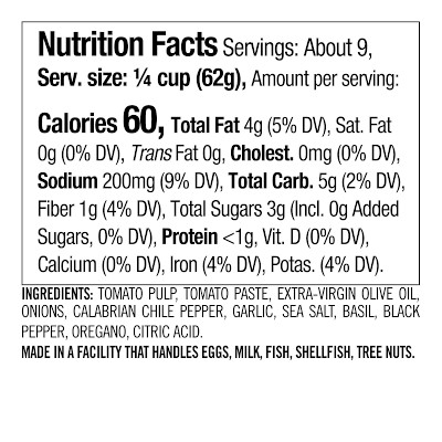 Williams Sonoma Pizza Sauce, Calabrian Chile & Tomato