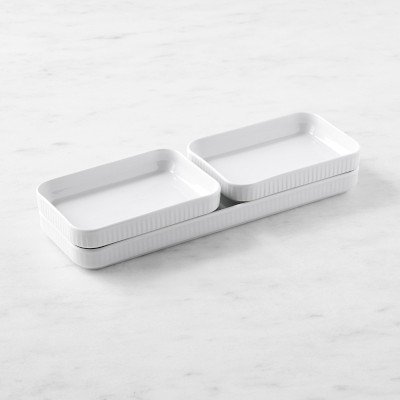 Pillivuyt Plisse Porcelain Mixed Appetizer Trays