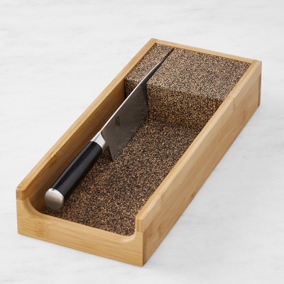 Knife Dock In-Drawer Knife Organizer, Bamboo, Small