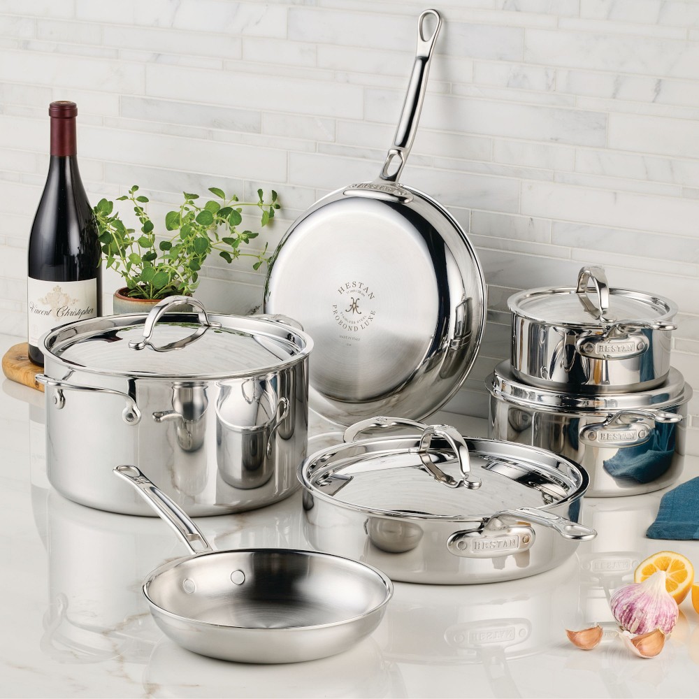 Hestan ProBond Luxe Professional Clad Stainless-Steel 10-Piece Cookware Set
