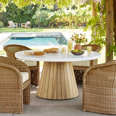 Balboa Round Fiberstone Dining Table (60