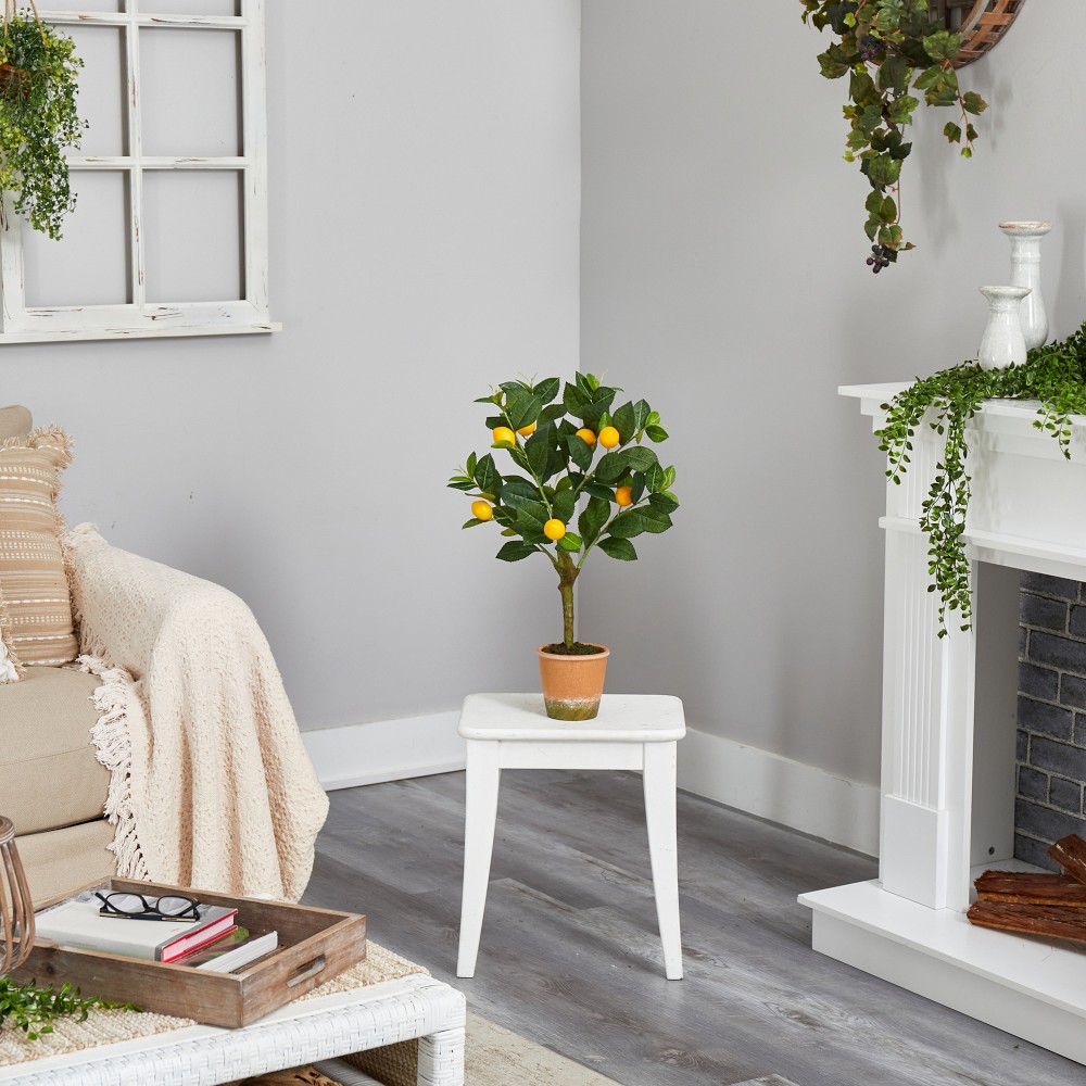 Faux Lemon Tree in Pot, 24