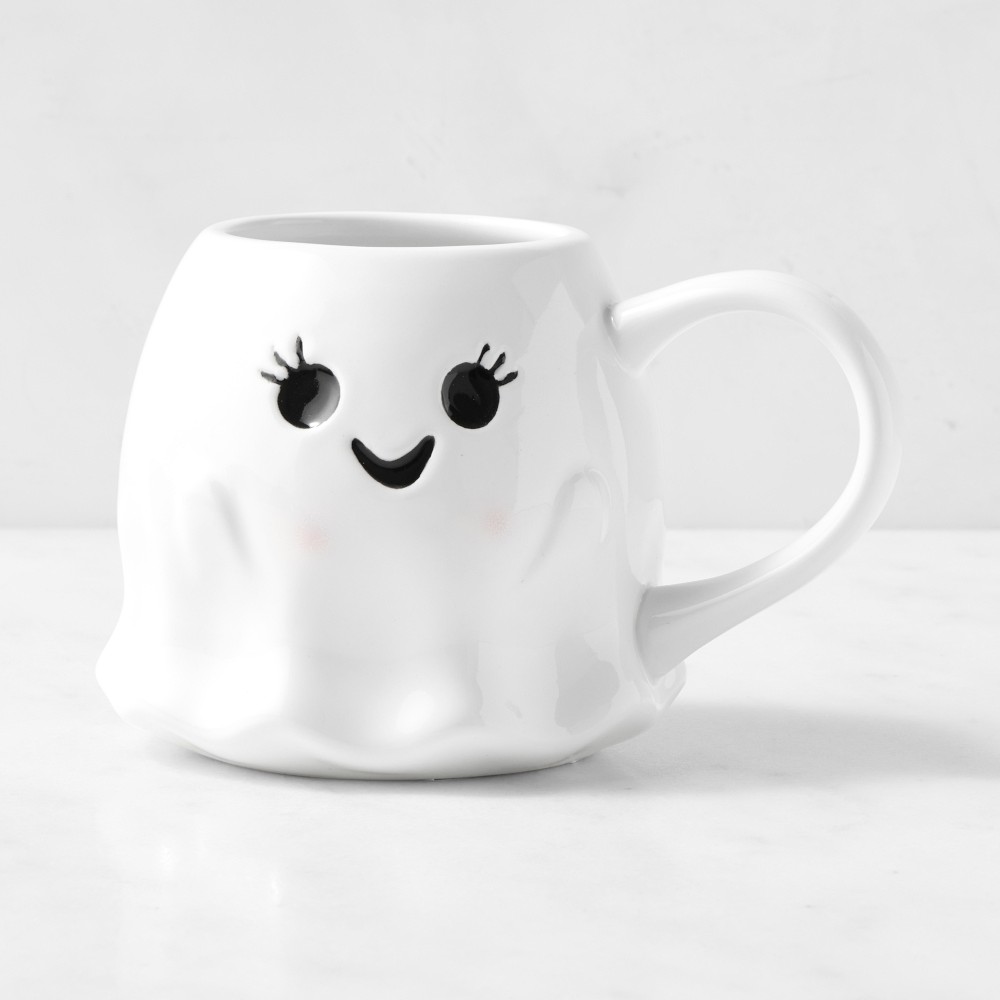 Ghost & Happy Ghost Figural Mug Set