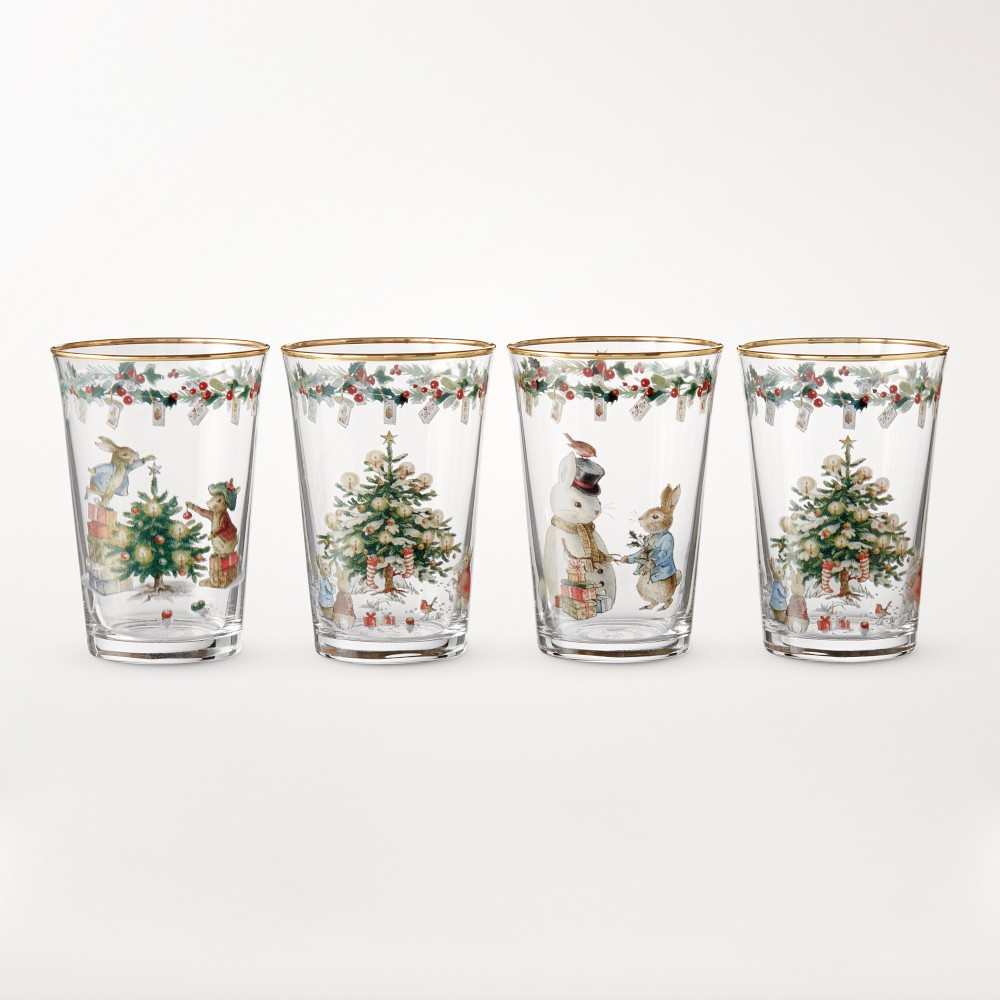 Peter Rabbit™ Christmas Tumblers, 9-oz, Set of 4