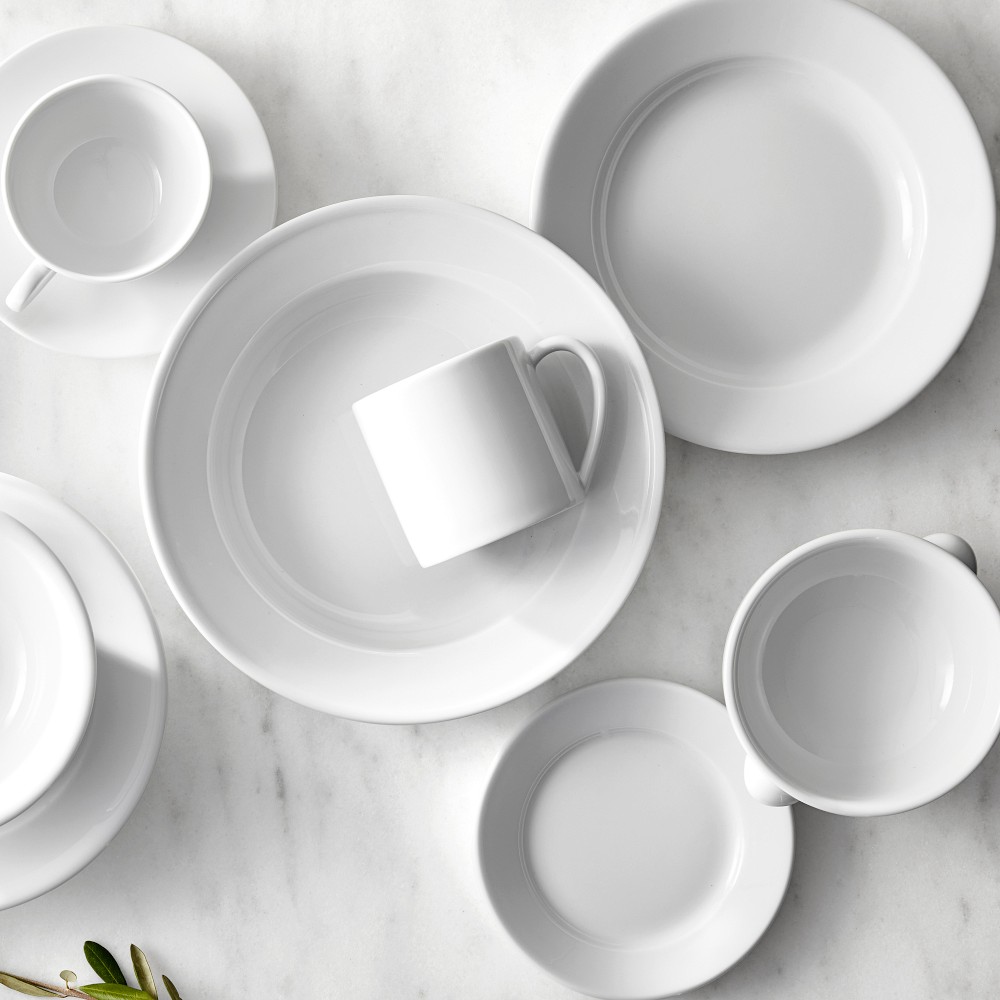 Apilco Tradition Porcelain Cups & Saucers
