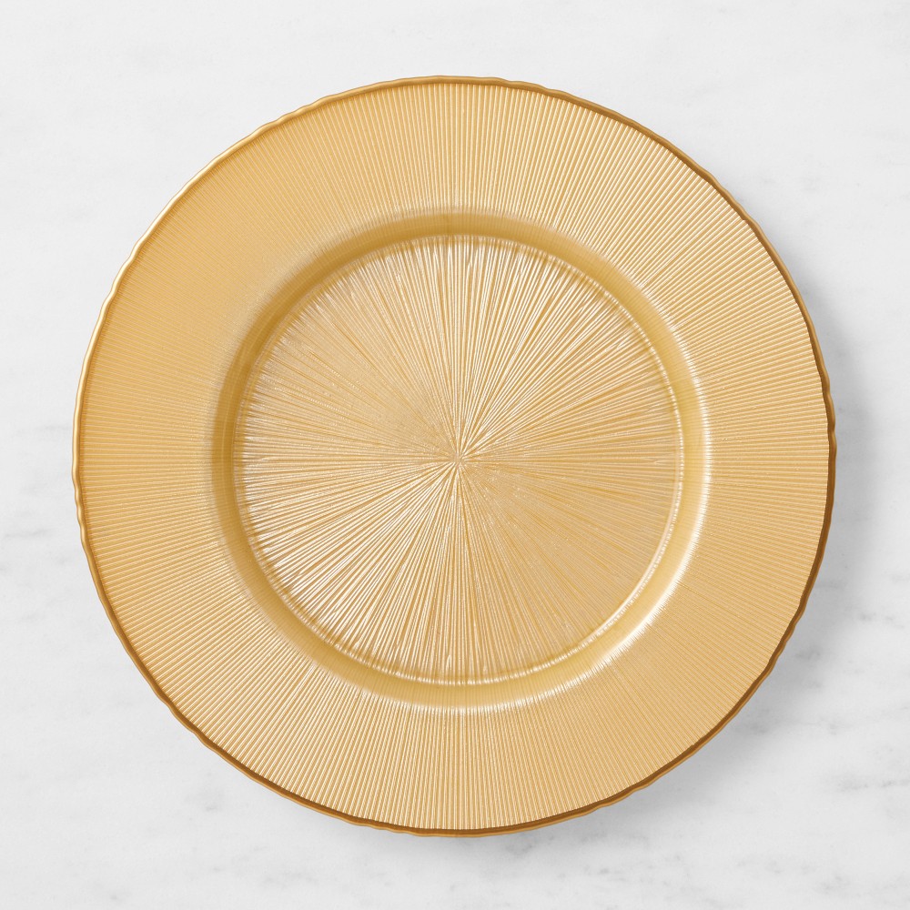 Gold Rim Glass Charger