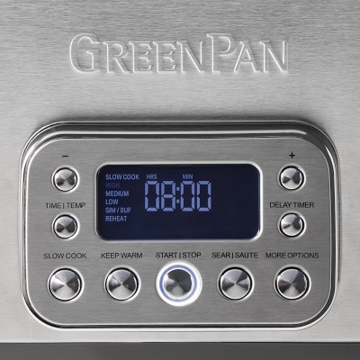 GreenPan™ Premiere Stainless-Steel Slow Cooker, 6-qt