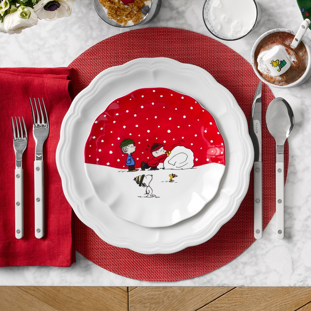 PEANUTS™ x Williams Sonoma Charlie Brown Christmas Small Plates, Set of 4