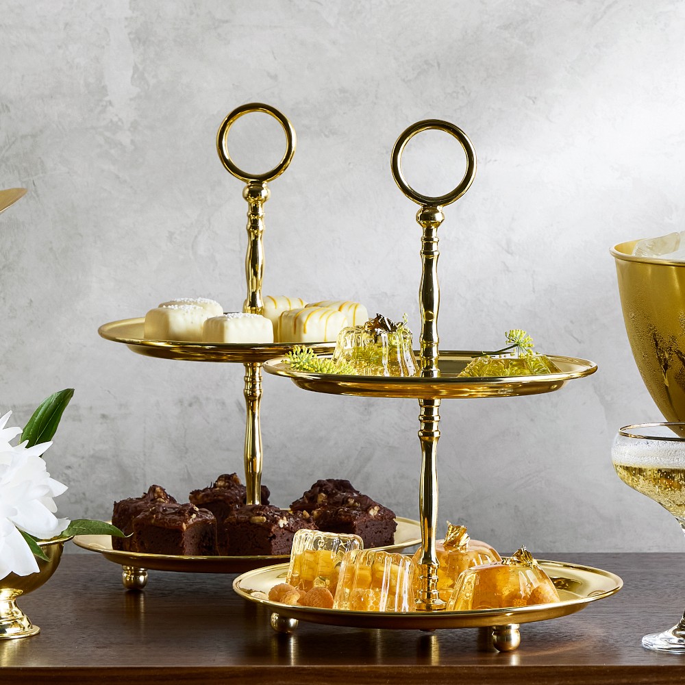 Heirloom Gold 2-Tiered Stand