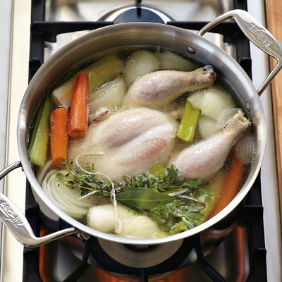 All-Clad D5® Stainless-Steel Stock Pot with Immersion Blender, 8-Qt.