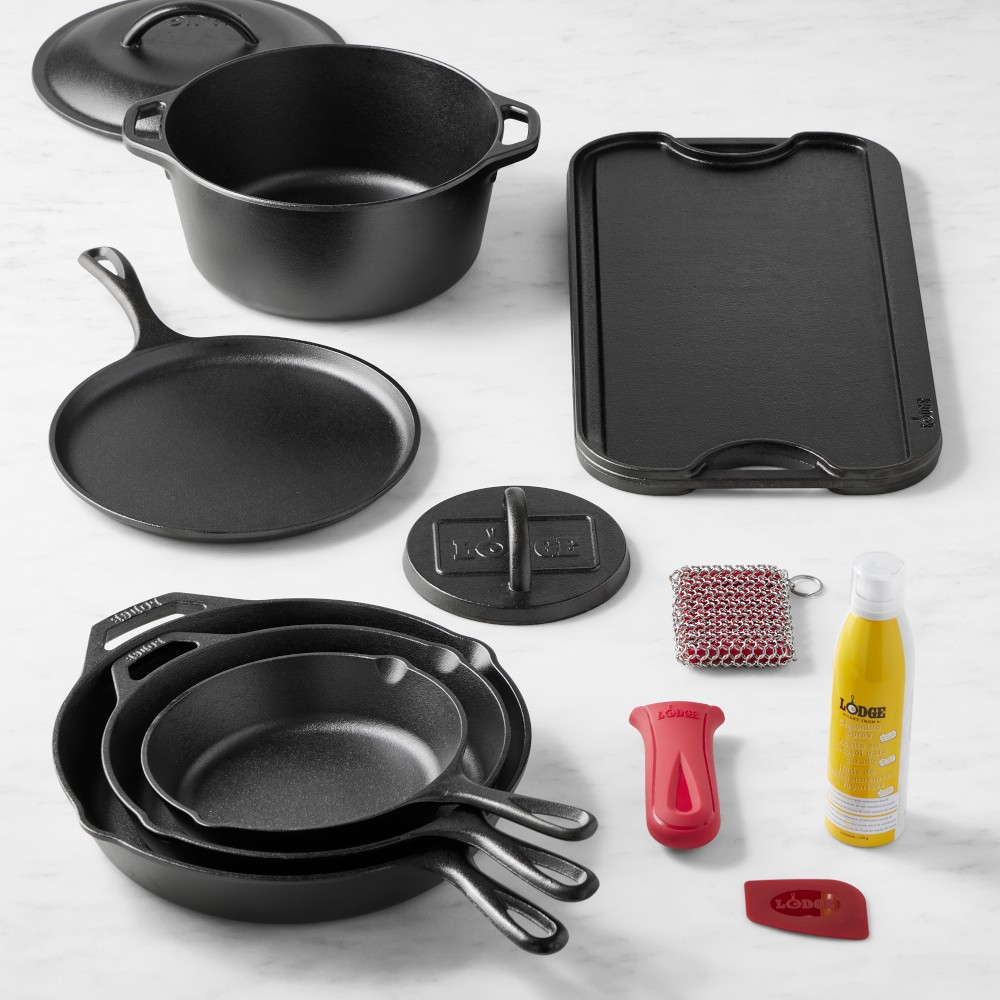 Lodge Seasoned Cast Iron 12-Piece Cookware Set