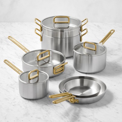 GreenPan™ Stanley Tucci™ Stainless-Steel Uncoated 11-Piece Cookware Set