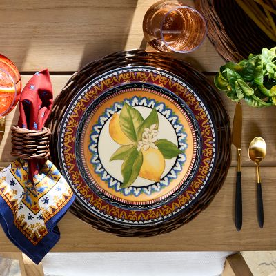 Sicily Ceramic Appetizer Plates, Set of 4