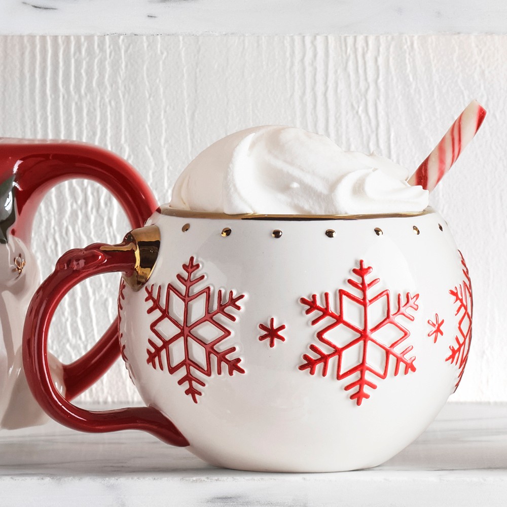 Christmas Tree & Ornament Figural Mug Set