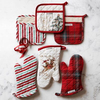 Classic Tartan Oven Mitt & Potholder Set