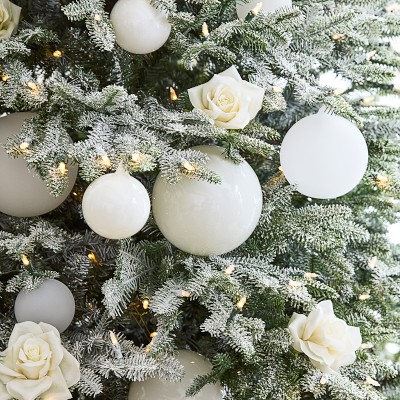 Jeff Leatham x Williams Sonoma Cream Ornaments, Set of 4