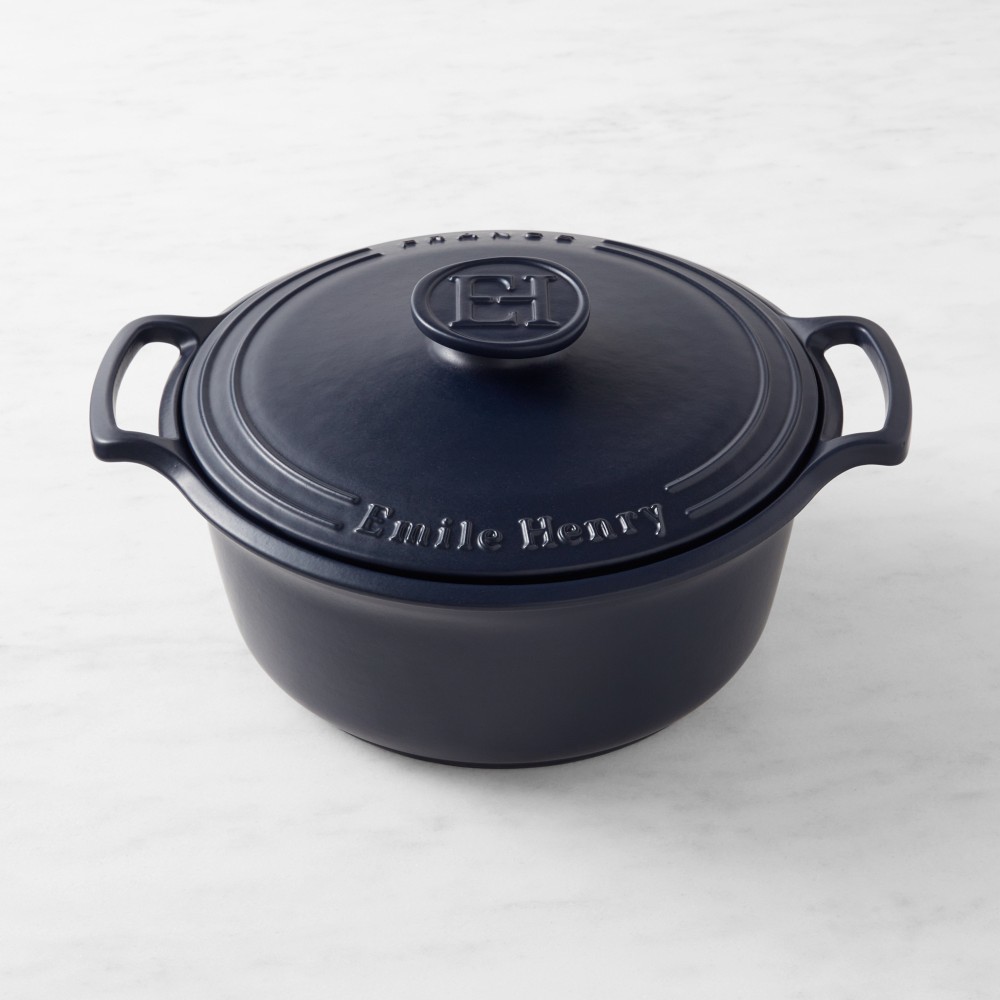 Emile Henry Sublime French Ceramic Dutch Oven, Matte Navy
