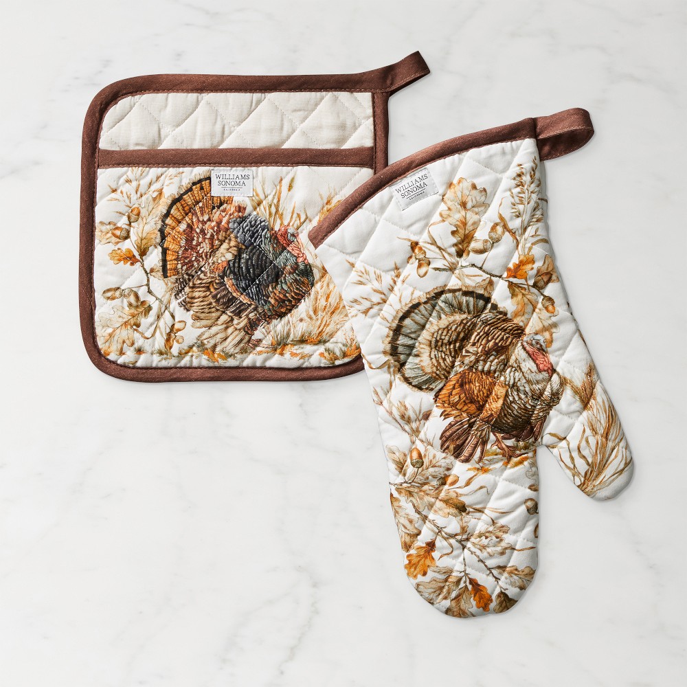 Plymouth Turkey Oven Mitt & Potholder Set