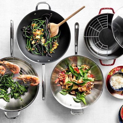 Staub Enameled Cast Iron Perfect Pan Wok, 12