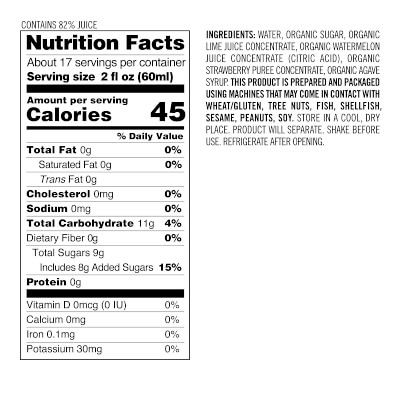 Williams Sonoma Organic Margarita Mix, Strawberry Watermelon