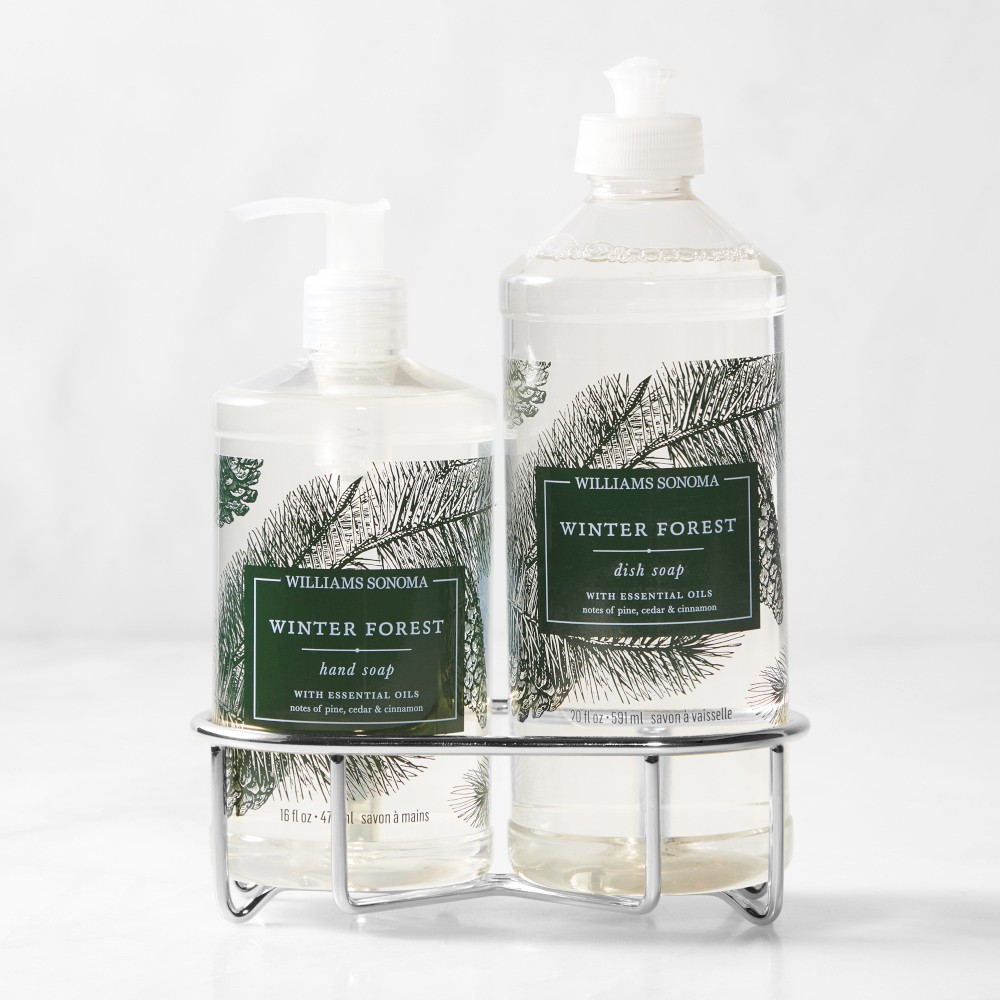 Williams Sonoma Winter Forest Hand Soap & Dish Soap 3-Piece Kitchen Set