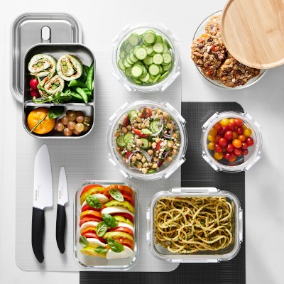 Hold Everything Round Glass Food Storage Containers, 6-Piece Set