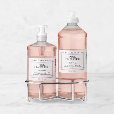 Williams Sonoma Pink Grapefruit Hand Soap & Dish Soap 3-Piece Kitchen Set