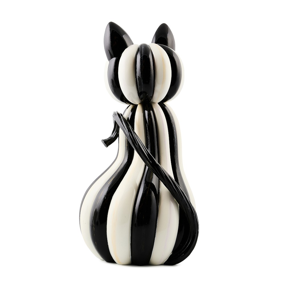Mackenzie Childs Courtly Stripe Illuminated Cat