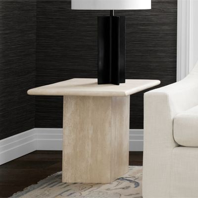 Ortega Travertine Side Table (20